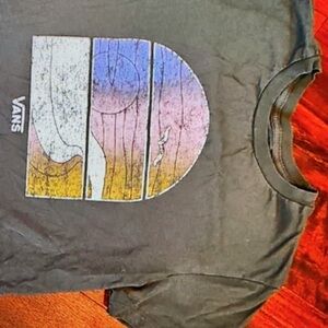 Soft material simple design sleeve large print shirt